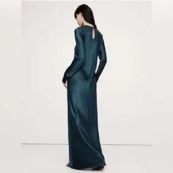 Banana Republic Obsidian Blue Abigail Silk Maxi Dress - Picture 4 of 8